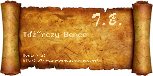Tárczy Bence névjegykártya