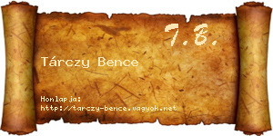 Tárczy Bence névjegykártya